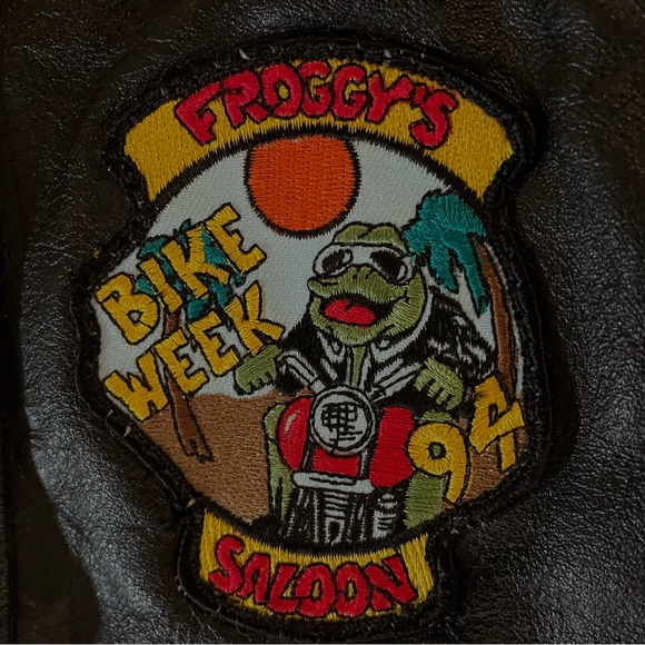 All American Rider Leather Vest Sz XXXL Harley-Davidson Patches Daytona 1994 - Picture 7 of 14